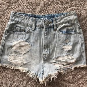 BDG super high rise jean shorts